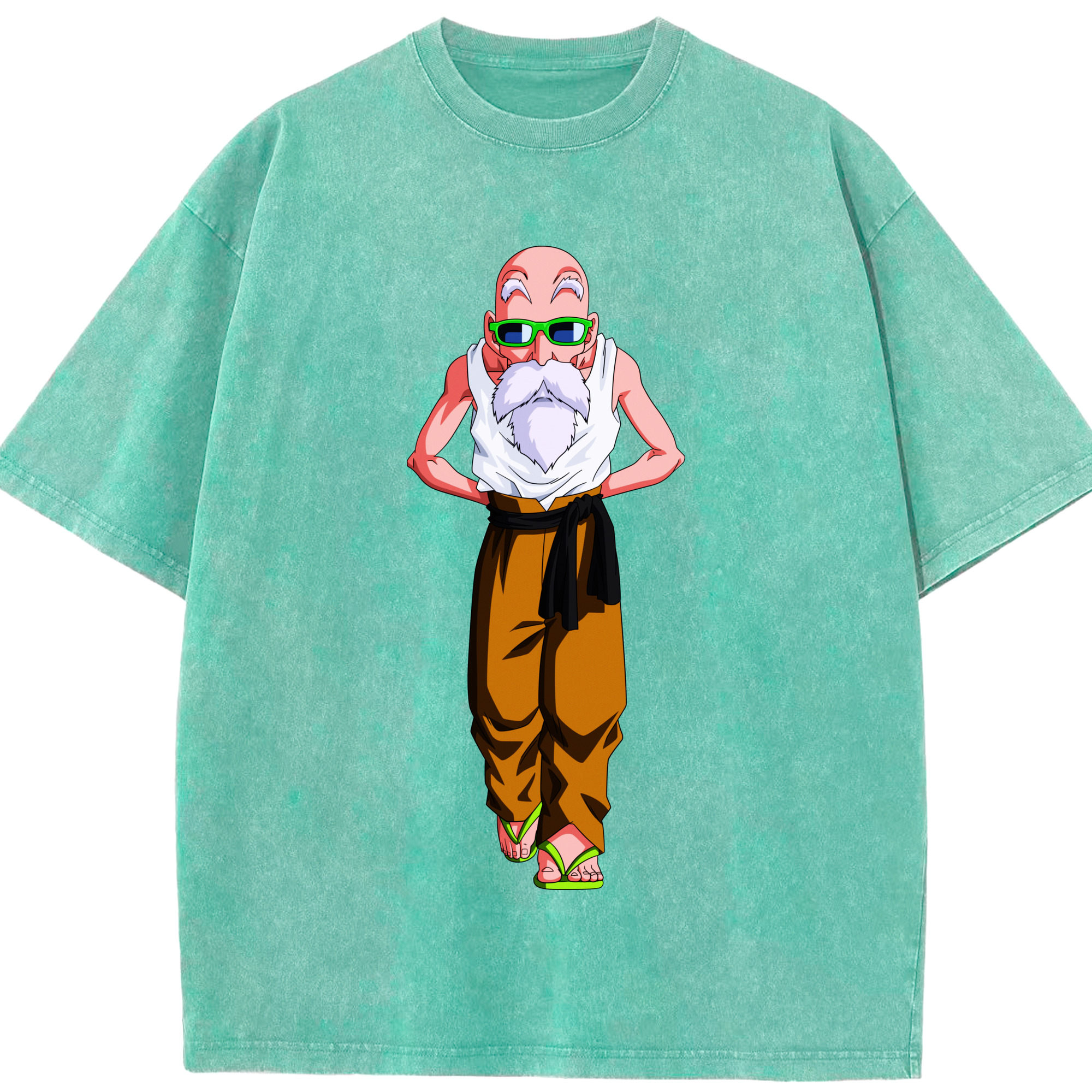 （画像用） ドラゴンボール 亀仙人（かめせんにん） DRAGON BALL Master Roshi Kame Sennin 綿100% ヴィンテージ風 半袖Tシャツ（フロントプリント）